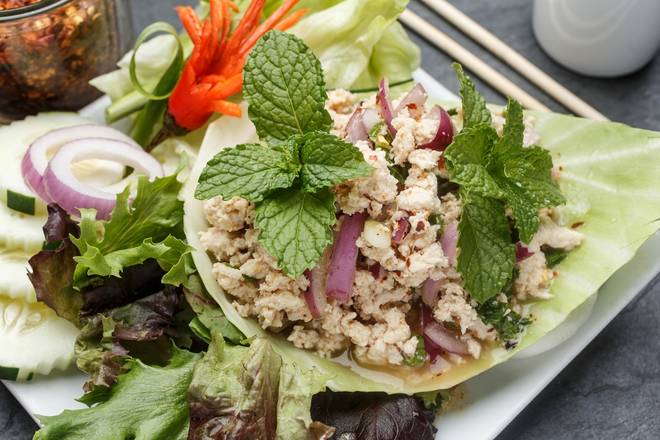Order Minty Chicken Salad (Larb Gai) food online from Sukhothai store, New Orleans on bringmethat.com