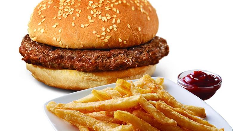 Order Hamburger with Fries food online from Papa Gino's store, Raynham on bringmethat.com