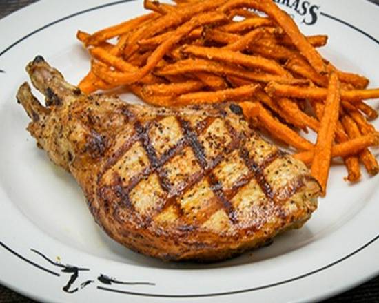 Order Double Boned Pork Chop food online from Saltgrass Steakhouse store, Humble on bringmethat.com