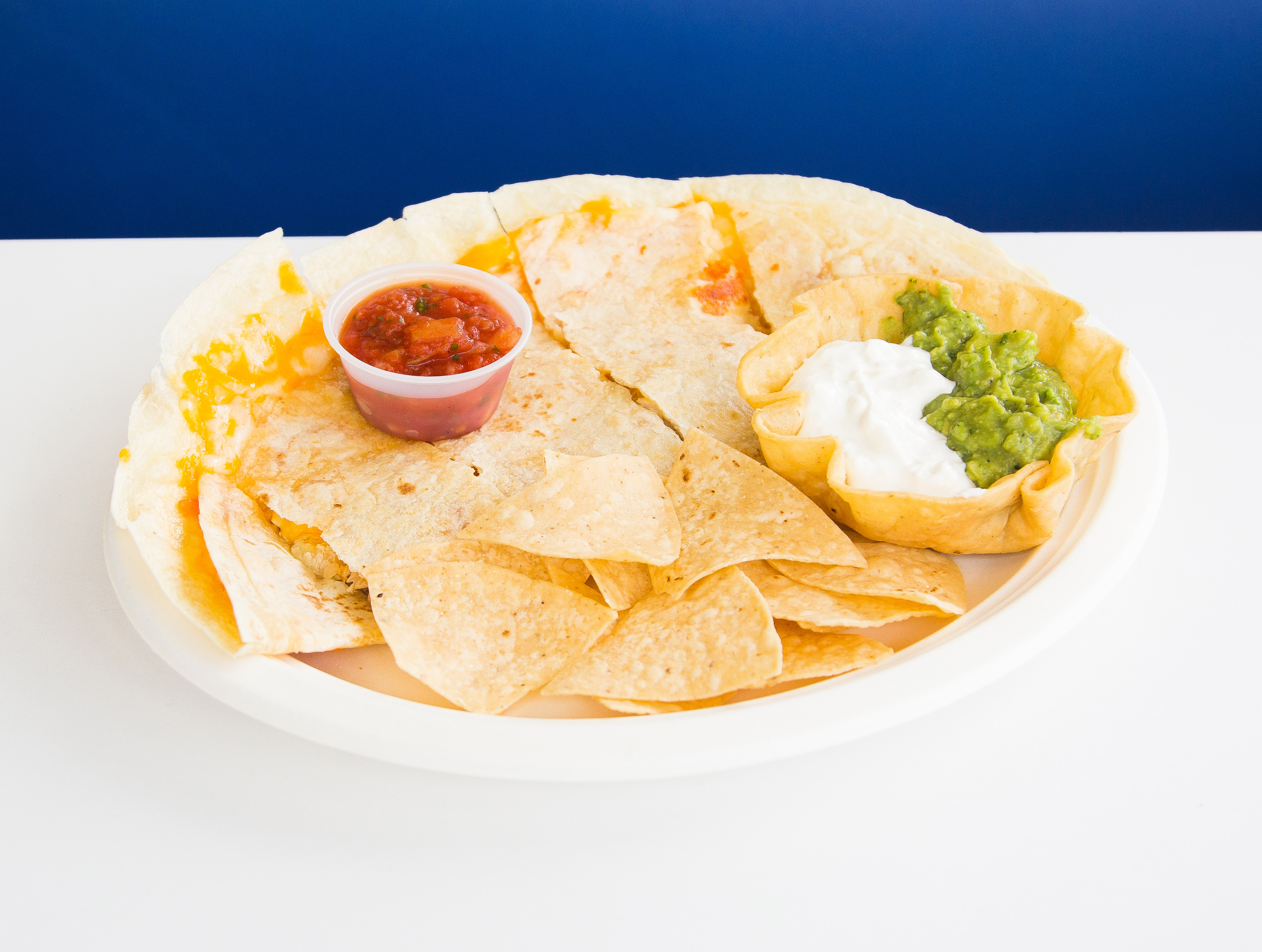 Order Large Meat Quesadilla Suprema food online from Burrito Factory store, Sunland on bringmethat.com