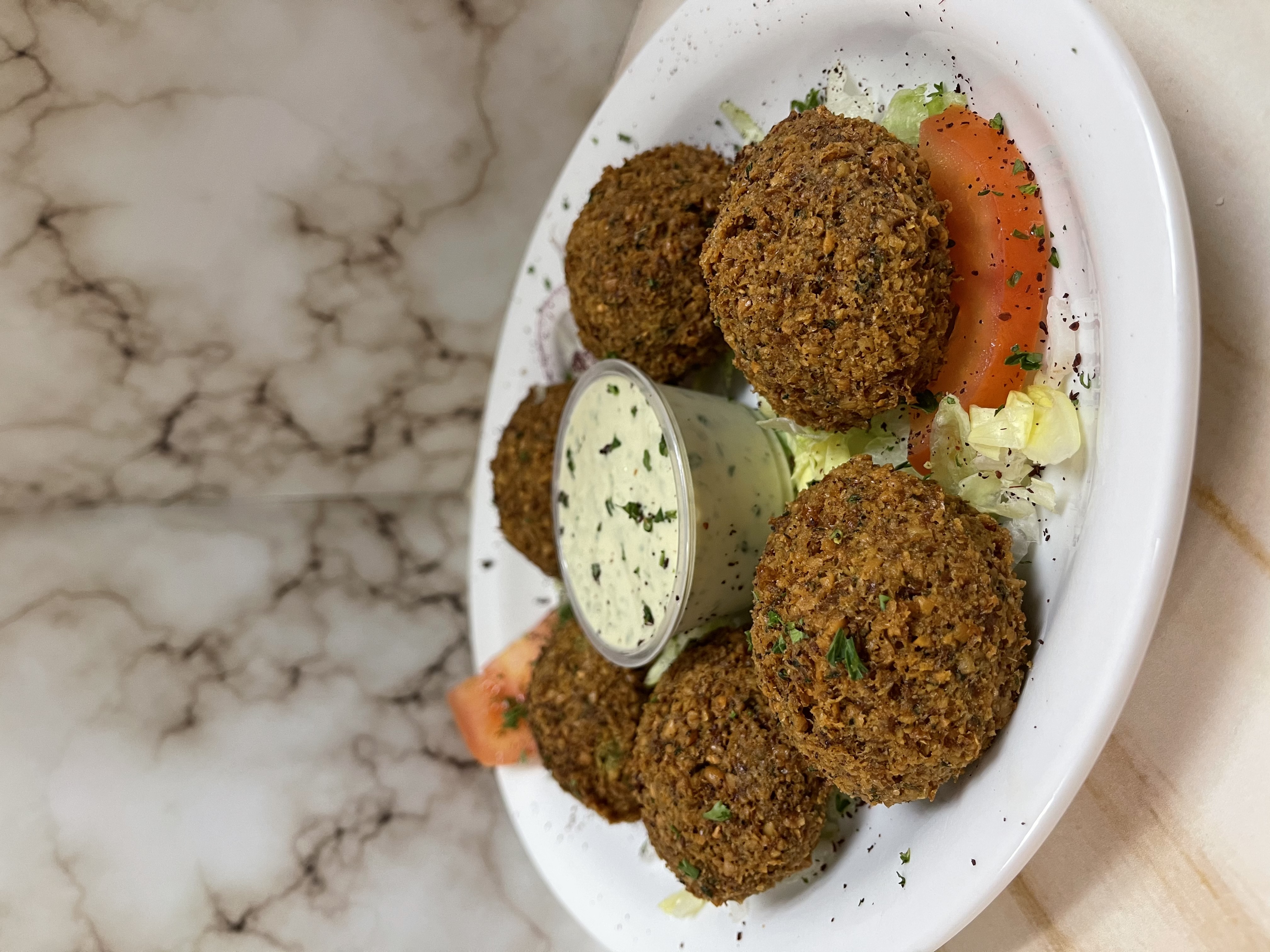 Order Falafel Appetizer food online from Yasmines Cafe store, Albuquerque on bringmethat.com