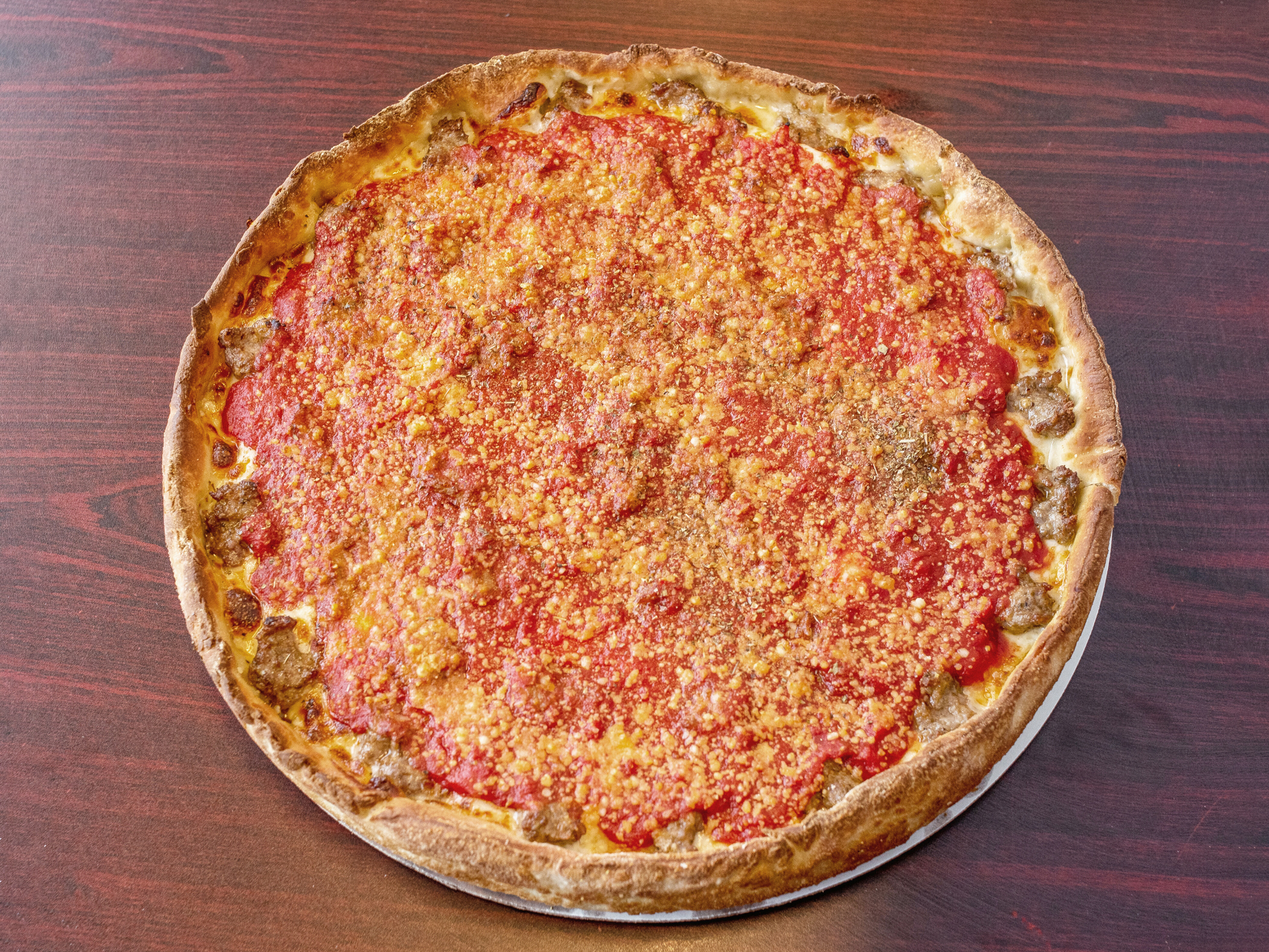 Order 14" Deep Dish Pizza food online from South Of Chicago Pizza & Beef store, Greenwood on bringmethat.com