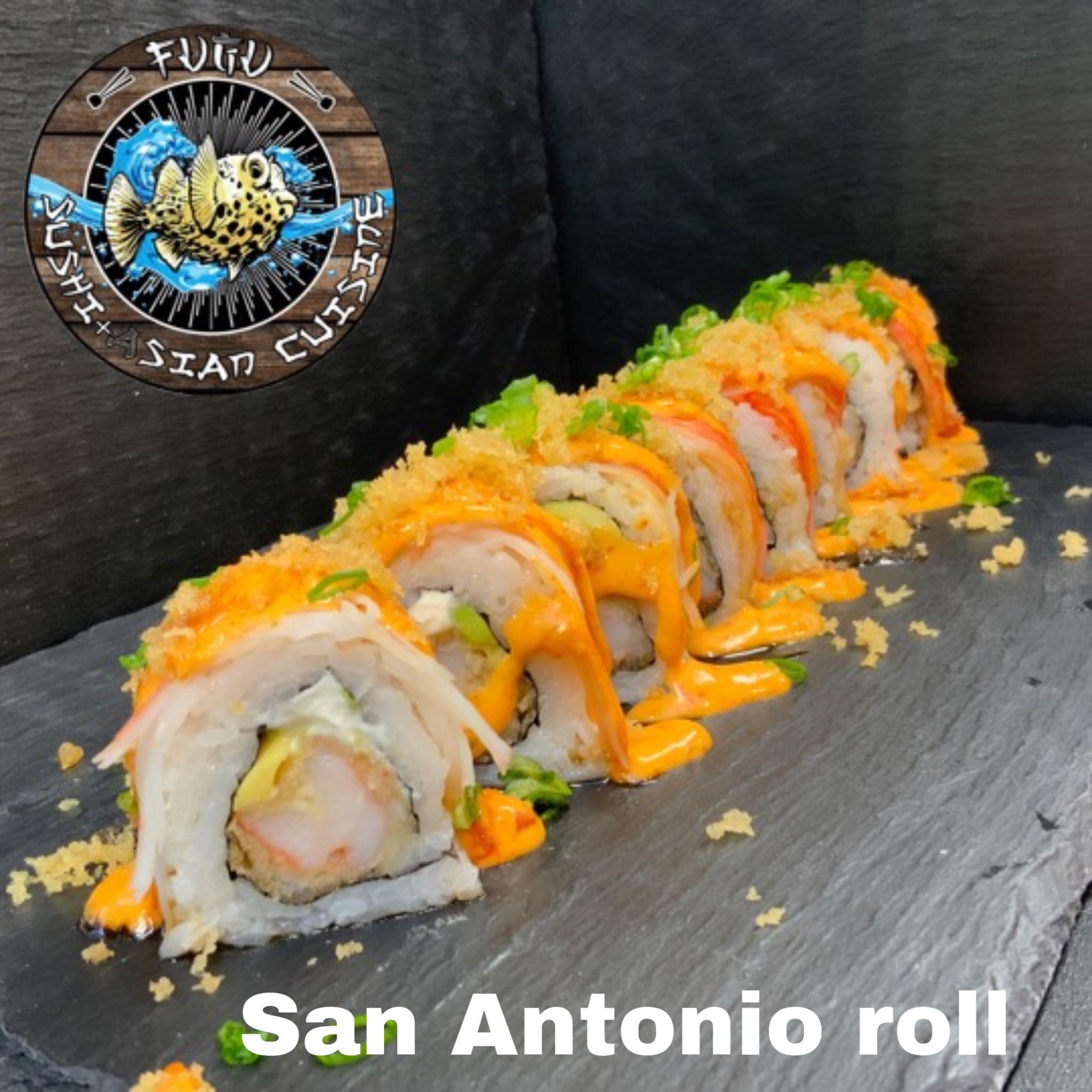 Order spicy san antonio roll food online from Fugu Sushi store, San Antonio on bringmethat.com