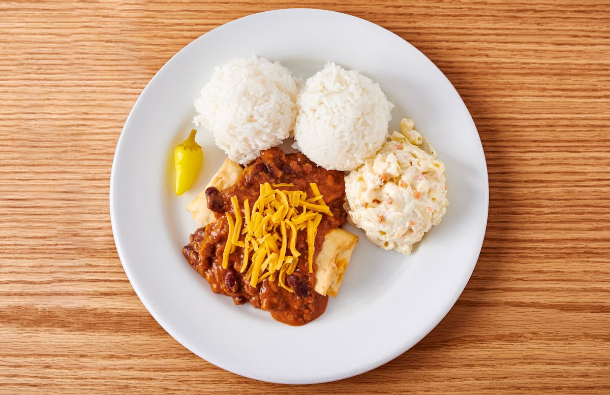 Order Chili Burrito Plate food online from Zippys Restaurant store, Honolulu on bringmethat.com