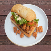 Order Over-Stuffed Shrimp Po-Boy food online from Y'all's Down-Home Southern Cafe store, Round Rock on bringmethat.com