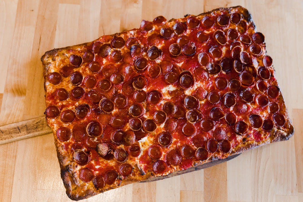Order Roni Sicilian Pizza - Square 16" food online from New City Pizza store, New City on bringmethat.com