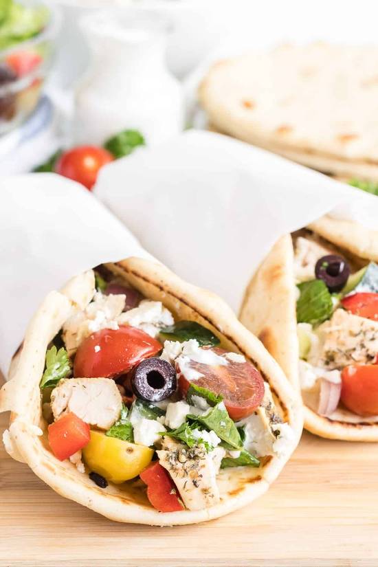 Order Greek Salad Pita food online from Pita Grill &Amp; Creperie store, Summit on bringmethat.com
