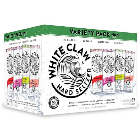 Order White Claw Hard Seltzer Variety Pack No. 1 12 Pack Cans food online from Mirage Wine & Liquor store, Palm Springs on bringmethat.com