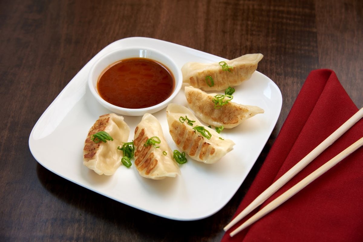 Order SPICY CHICKEN GYOZA food online from Ra Sushi store, Chandler on bringmethat.com