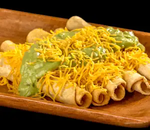 Order 5 Rolled Tacos Chs with Guacamole food online from Filibertos Mexican Food store, Mesa on bringmethat.com