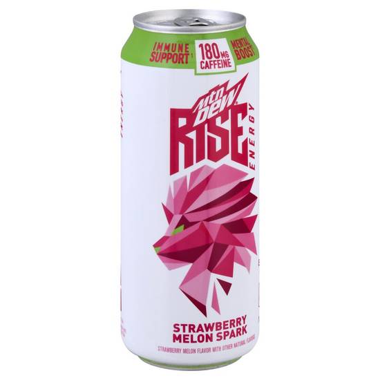 Order Mountain Dew Rise Energy Energy Drink Strawberry Melon Spark (16 oz) food online from Rite Aid store, Canton on bringmethat.com