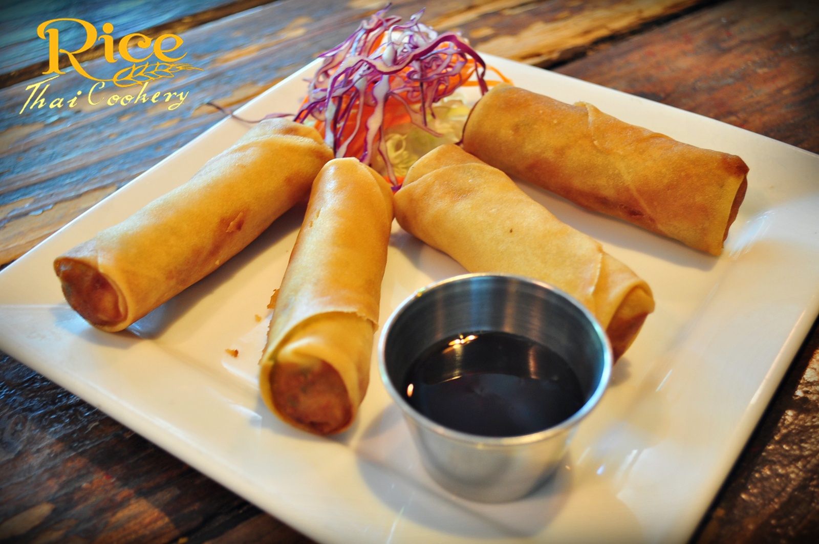 Order 4 Piece Spring Rolls food online from Rice Thai Cookery store, Portland on bringmethat.com