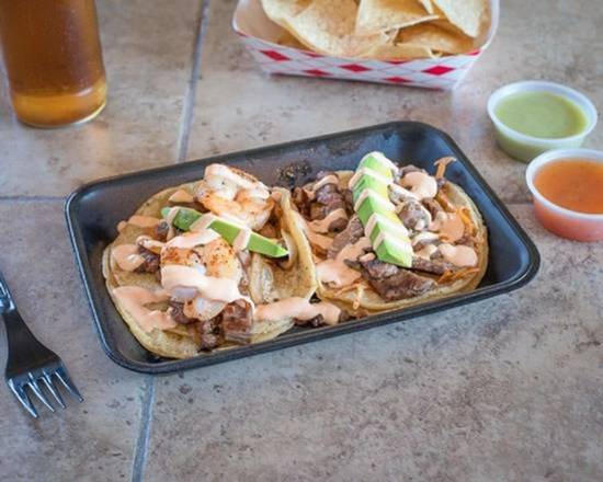 Order Surf and Turf Taco food online from La Fuente store, Chula Vista on bringmethat.com