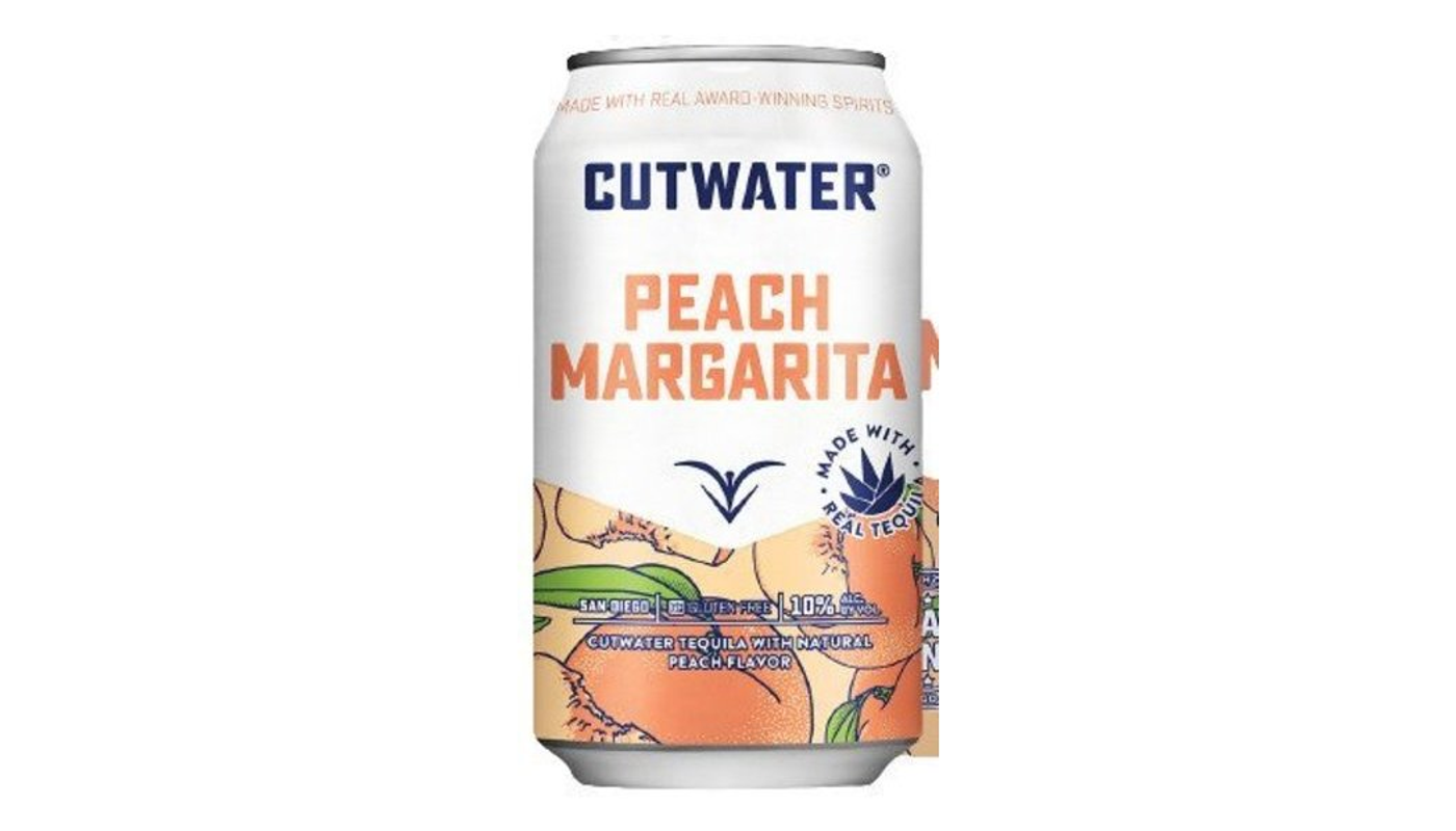 Order Cutwater Peach Margarita 4x 12oz Cans food online from Spikes Bottle Shop store, Chico on bringmethat.com