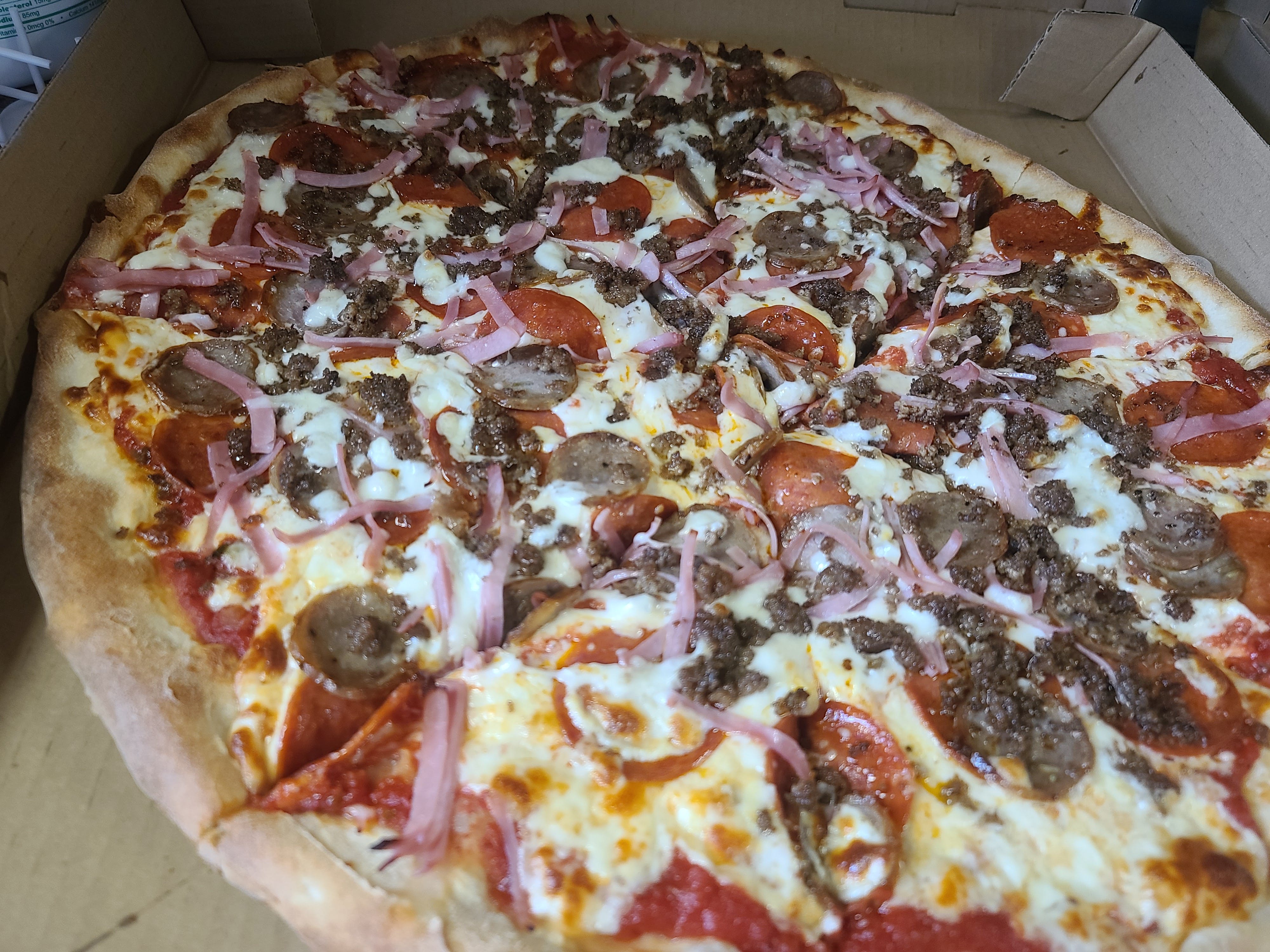 Order Meat Lover's Pizza - Personal 12" food online from Brother Pizza Pasta & Sub store, Harrisonburg on bringmethat.com