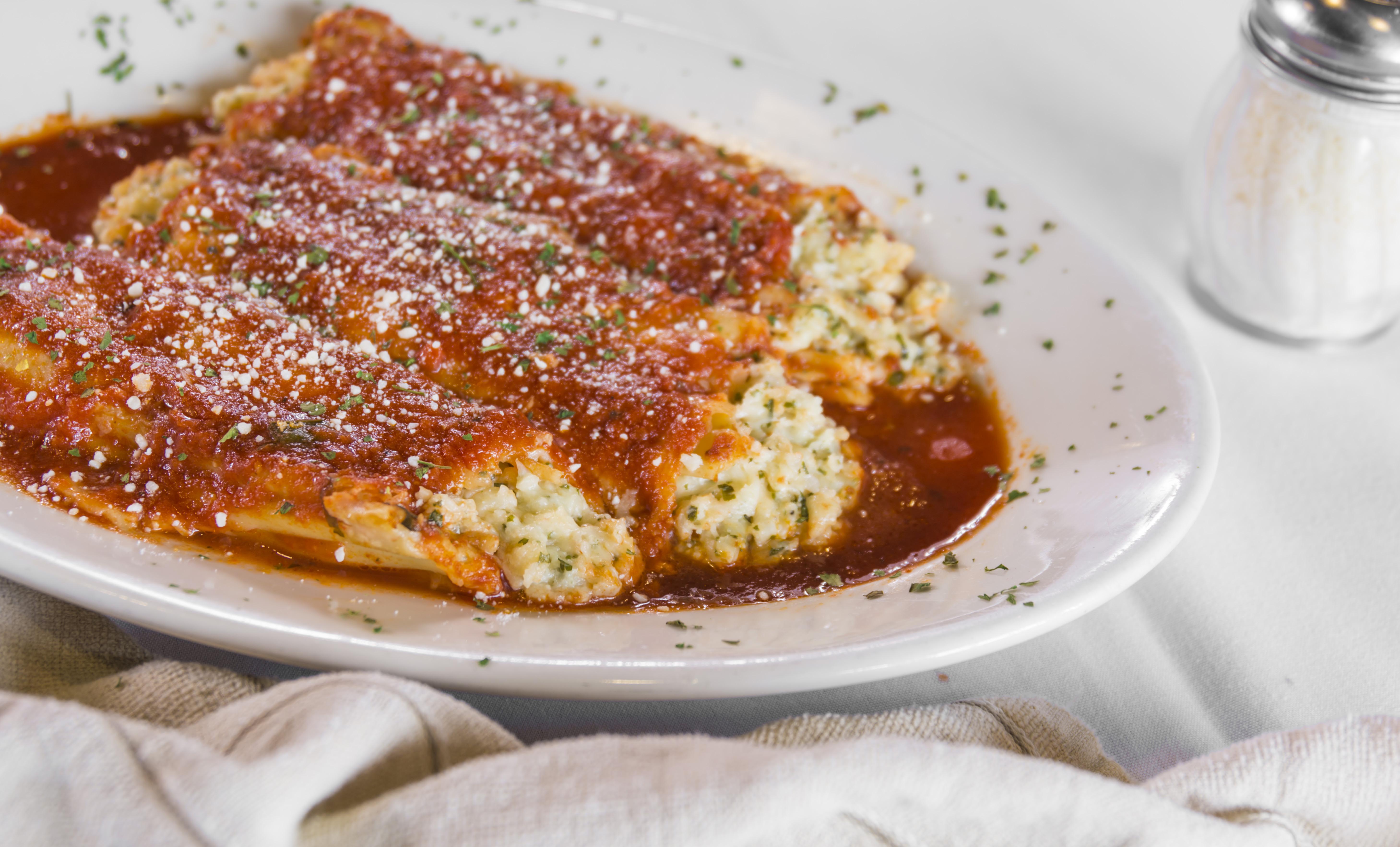 Order Manicotti food online from Galatis Hideaway store, Cary on bringmethat.com