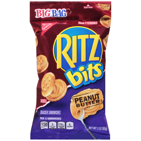 Order Nabisco Ritz Bits Peanut Butter Big Bag 3oz food online from 7-Eleven store, Center Moriches on bringmethat.com