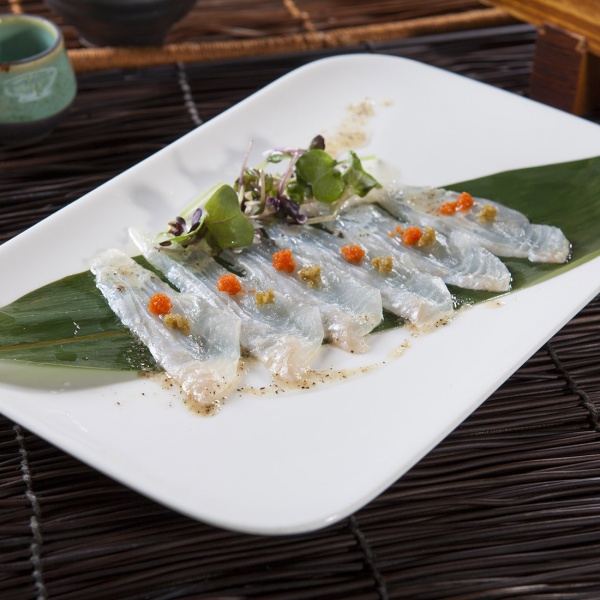 Order Halibut Sashimi food online from Sushi Dan store, Studio City on bringmethat.com