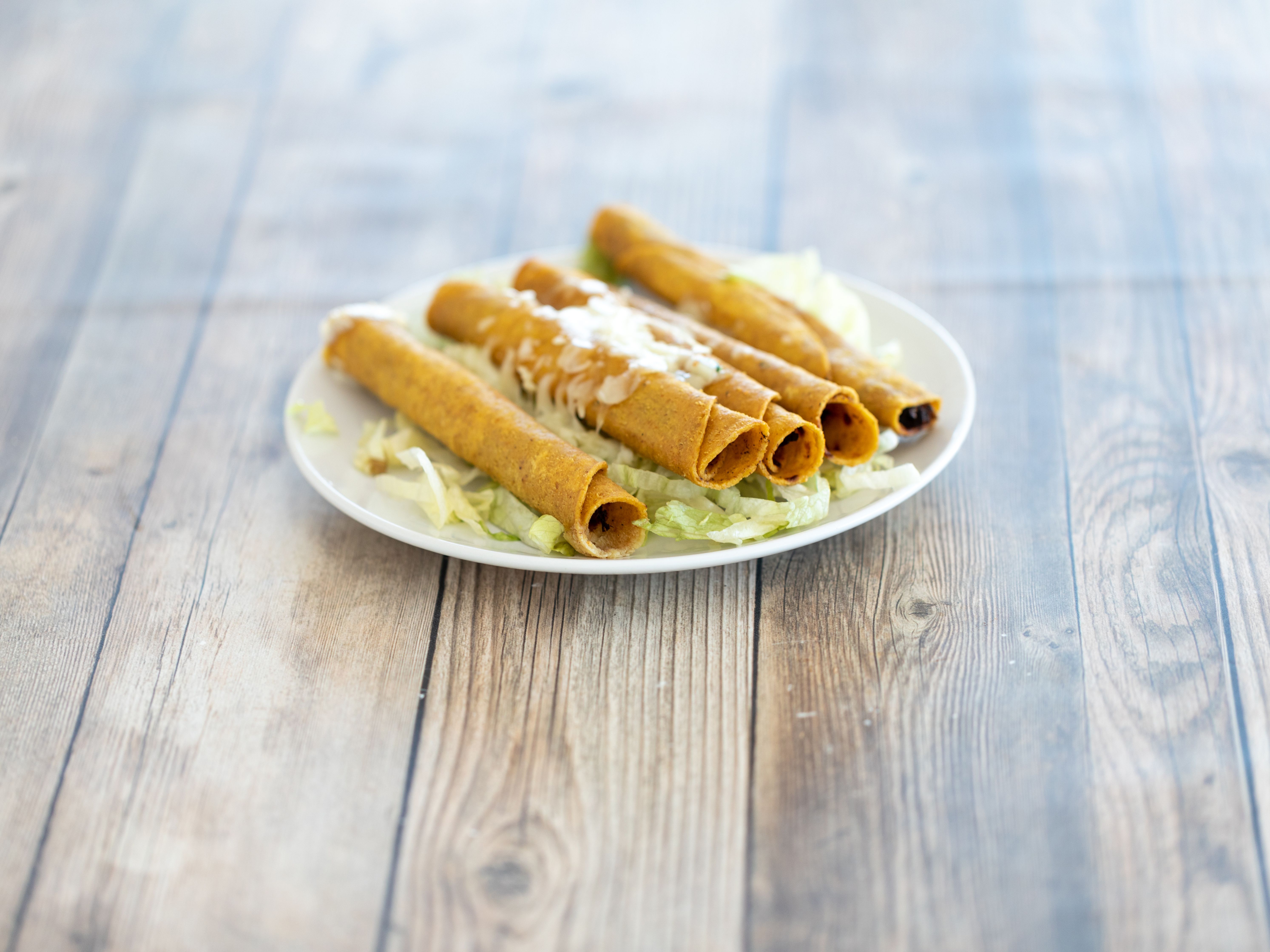Order 5 Rolled Tacos food online from Vega Caffe store, Chula Vista on bringmethat.com