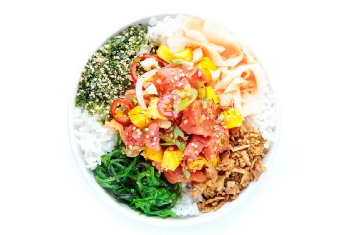 Order Spicy Hawaiian Ahi Poke Bowl food online from Lemonade store, Studio City on bringmethat.com