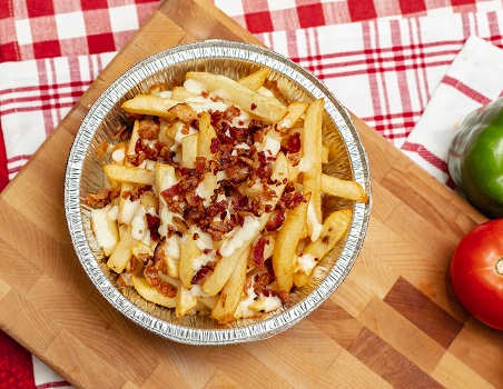 Order Bacon Cheese Fries food online from Katsouprinis Pizza Squared store, Bethesda on bringmethat.com