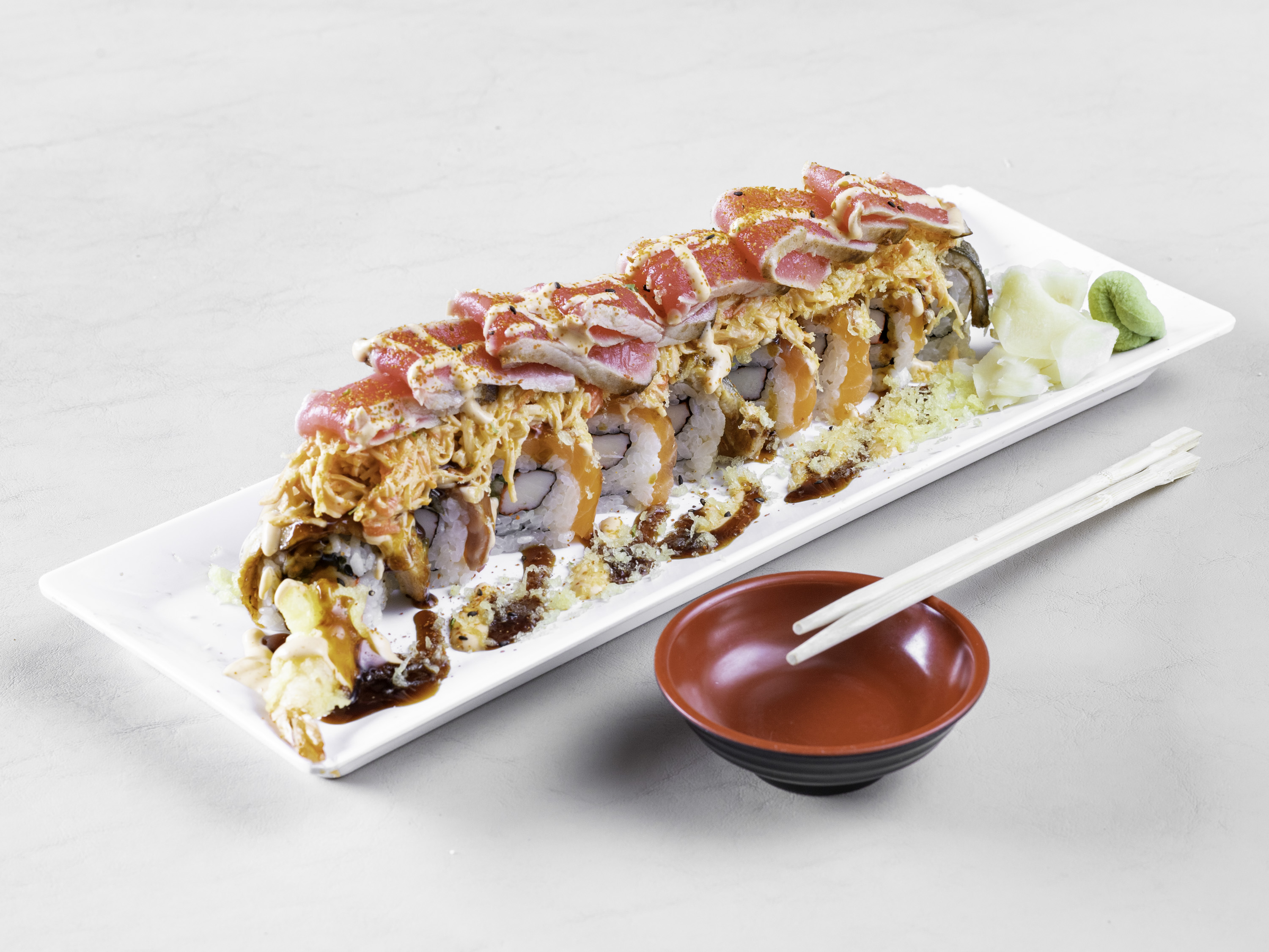 Order Mike Special Roll food online from Kai Japanese Sushi Restaurant store, San Antonio on bringmethat.com
