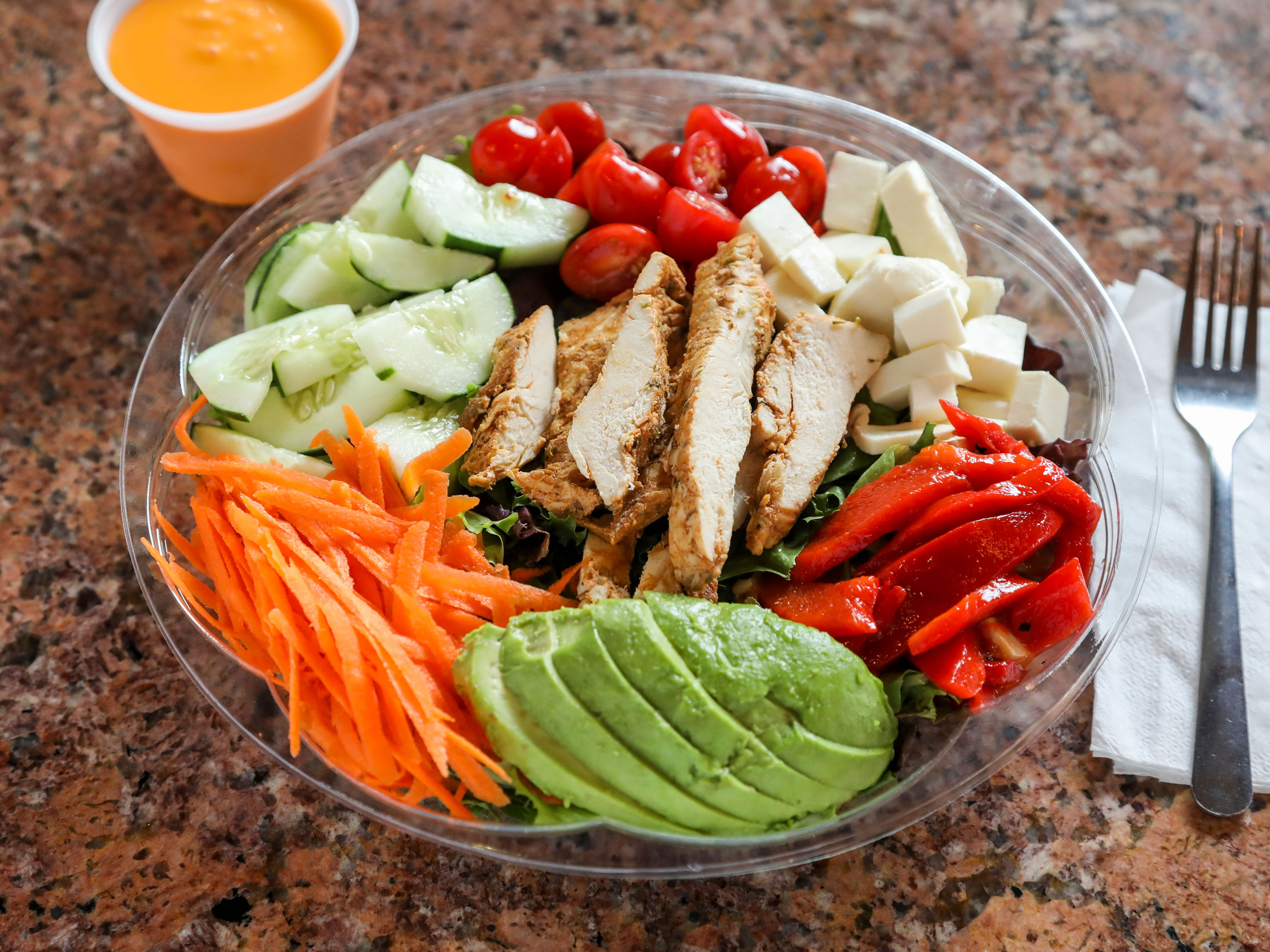 Order Grilled Chicken Deluxe Salad food online from Lite Bites store, Brooklyn on bringmethat.com