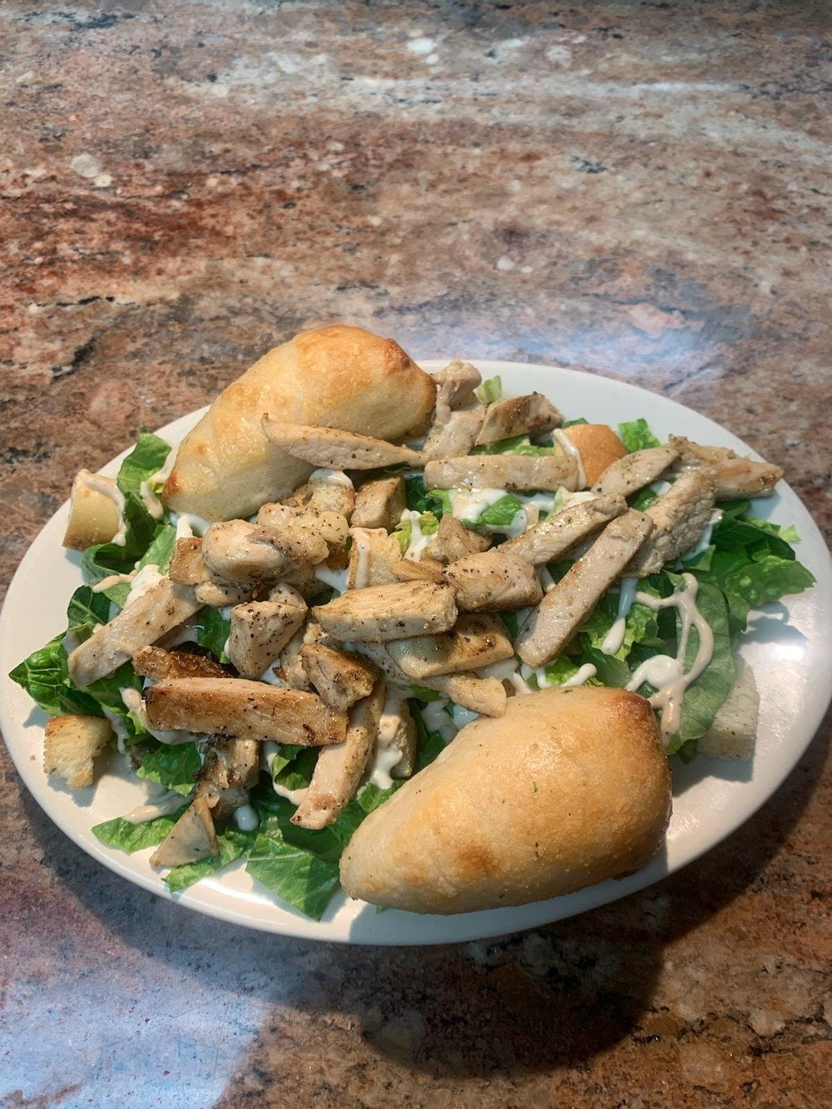 Order Caesar Salad with Chicken - Salad food online from Royal Pizza store, Lake Ronkonkoma on bringmethat.com