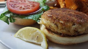 Order Crab Cake Sandwich food online from Stanley's Tavern store, Wilmington on bringmethat.com