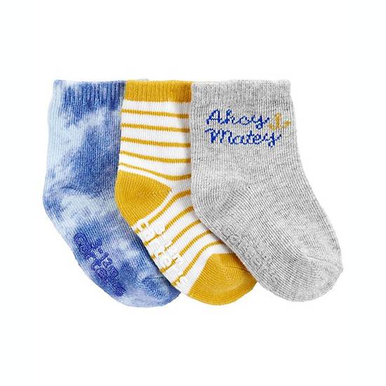 Order carter's® 3-Pack Assorted Socks in Grey/Blue food online from Bed Bath & Beyond store, Lancaster on bringmethat.com
