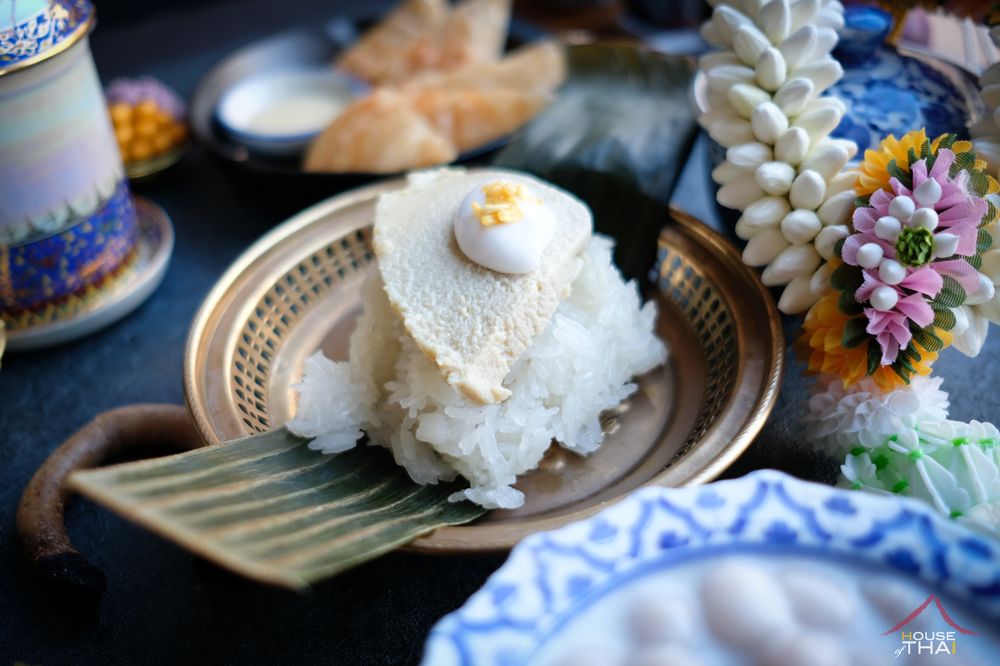 Order Coconut Sticky Rice with Egg  Custard food online from House Of Thai store, San Francisco on bringmethat.com