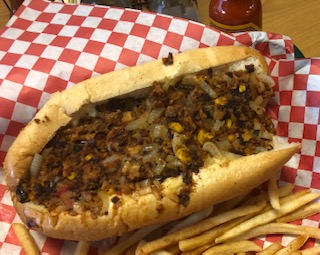 Order 17. Black Bean Veggie Cheesesteak food online from Big Tony's West Philly Cheesesteaks store, Dallas on bringmethat.com
