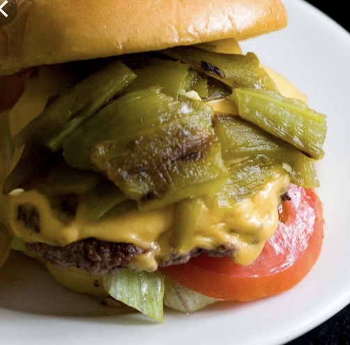 Order Green Chili Cheese Burger food online from Wing It! Bar And Grill store, El Paso on bringmethat.com