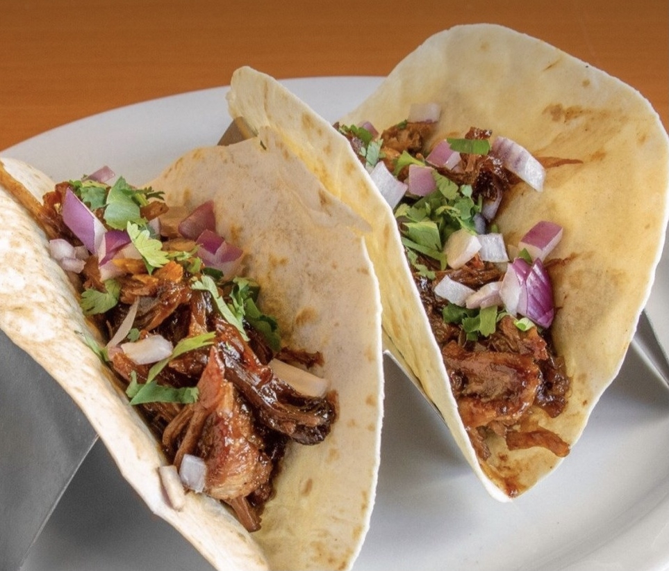 Order Barbeque Pork Tacos food online from Guahan Grill store, Oceanside on bringmethat.com