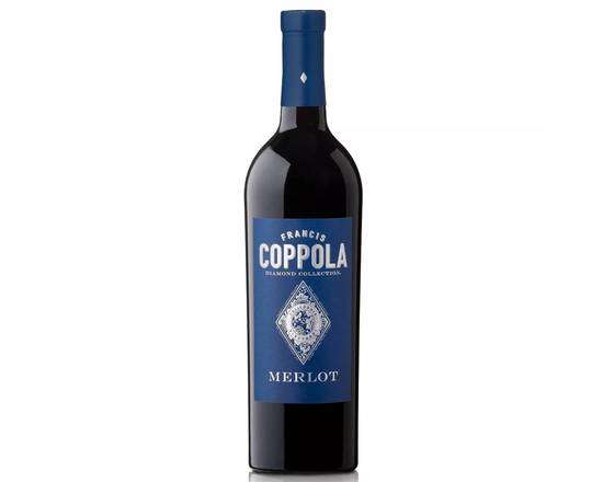 Order Francis Coppola Merlot 2017, 750mL wine (13.5% ABV) food online from Van Ness Liquors store, San Francisco on bringmethat.com