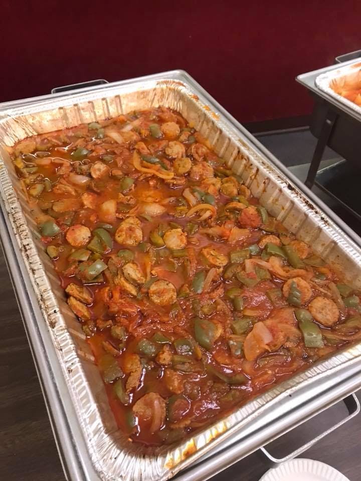 Order Sausage & Peppers Catering - Serves 15-20 People food online from Lorenzo's Pizza store, Fountain Hill on bringmethat.com