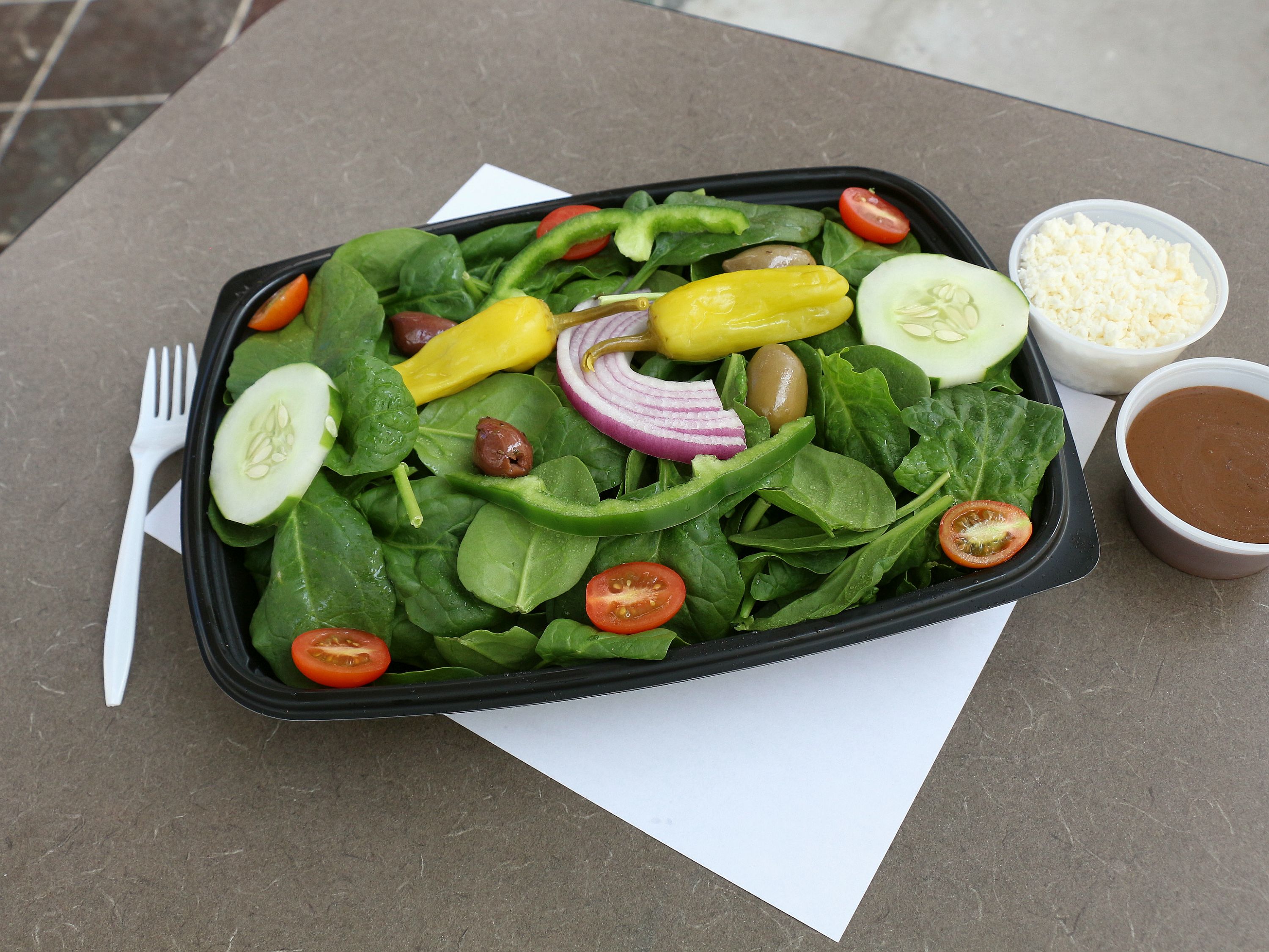Order Spinach Salad food online from DC Halal Shawarma store, Washington on bringmethat.com