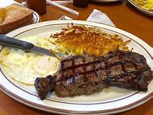 Order 10 oz. Ribeye with 3 Eggs food online from Kellogg's diner store, Brooklyn on bringmethat.com