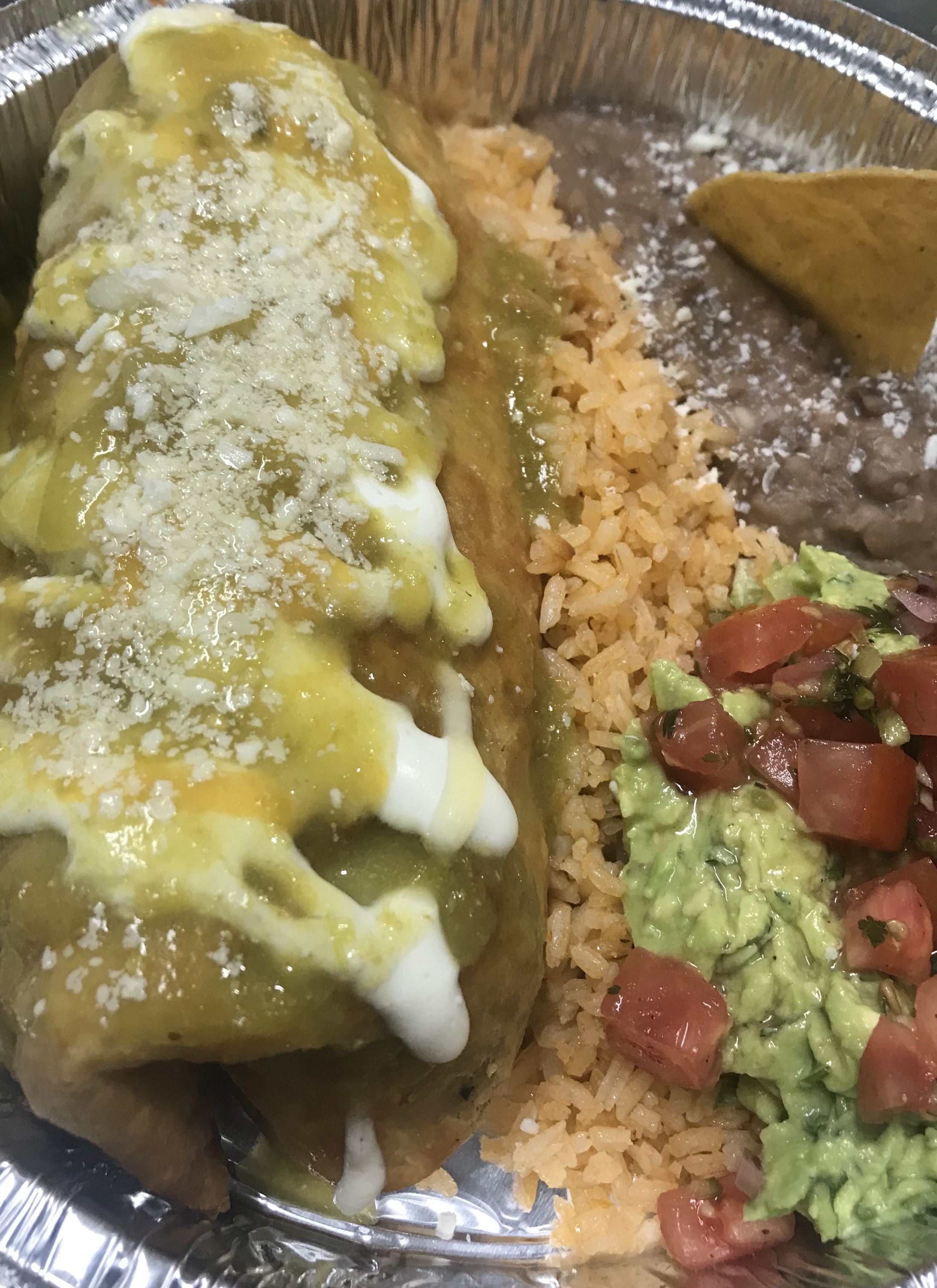 Order Grilled chicken  chimichanga food online from El Paso Taqueria store, New York on bringmethat.com