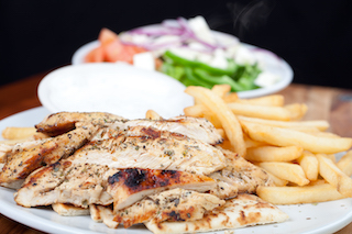 Order Chicken Souvlaki Dinner food online from Silver Spoon Diner store, Queens on bringmethat.com