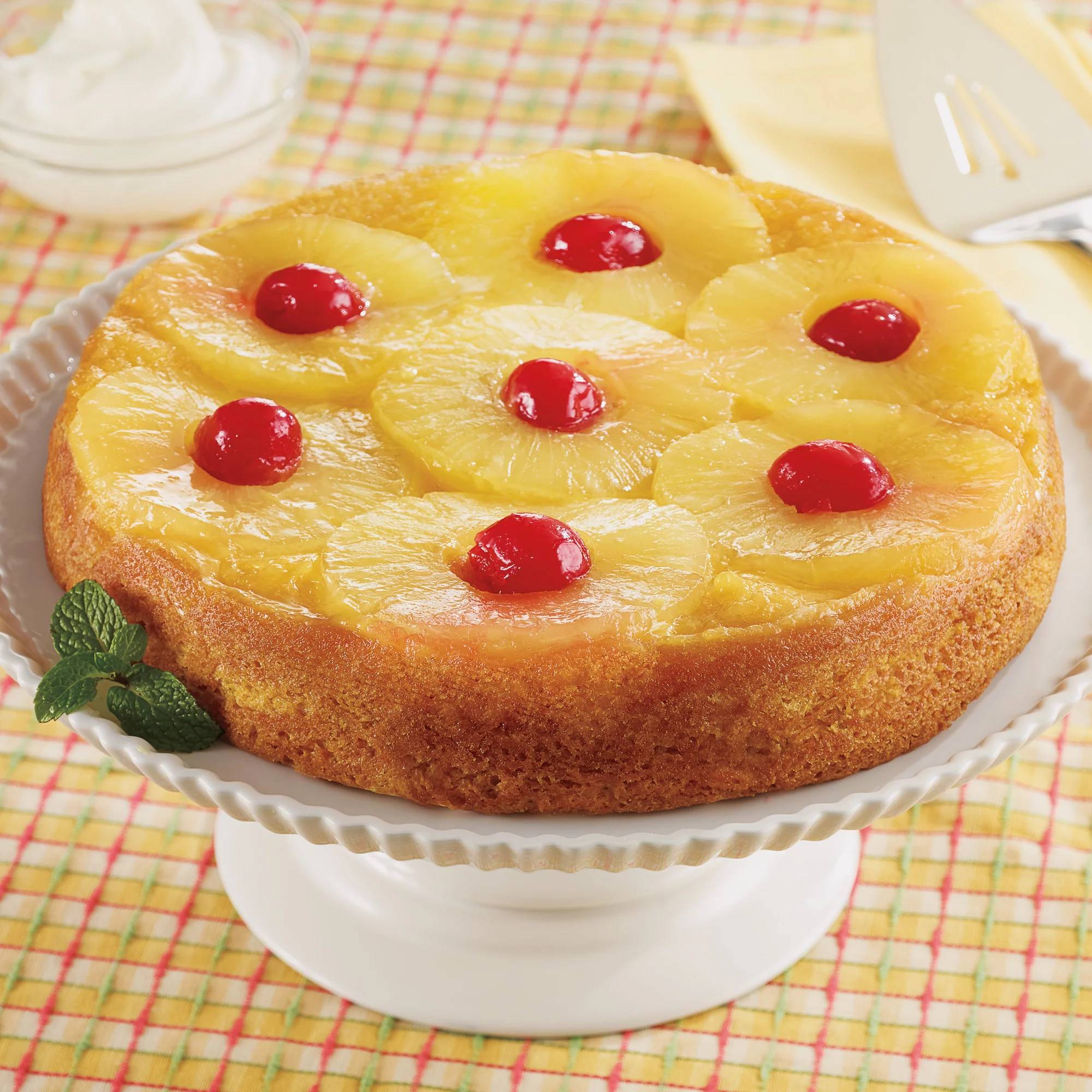 Order Traditional Pineapple Upside Down Cake 10" - 3.4 lbs food online from Andy Anand Chocolates store, Chino on bringmethat.com