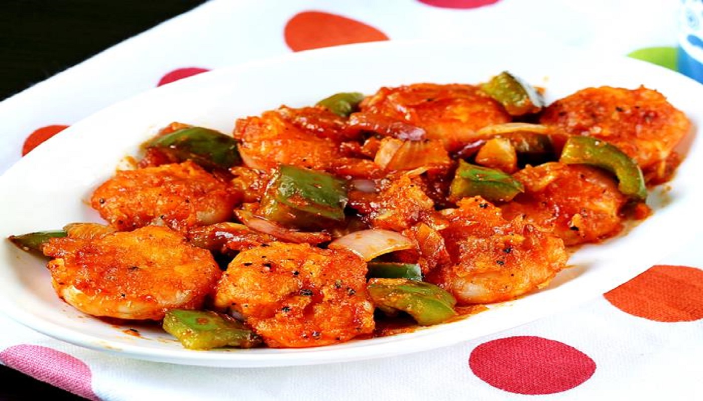 Order Shrimp Chilli food online from Aroma Indian Cuisine store, Ann Arbor on bringmethat.com