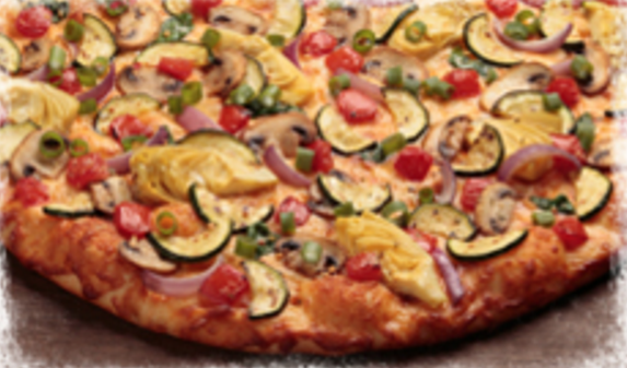 Order Gourmet Veggie Pizza food online from Round Table Pizza store, Las Vegas on bringmethat.com