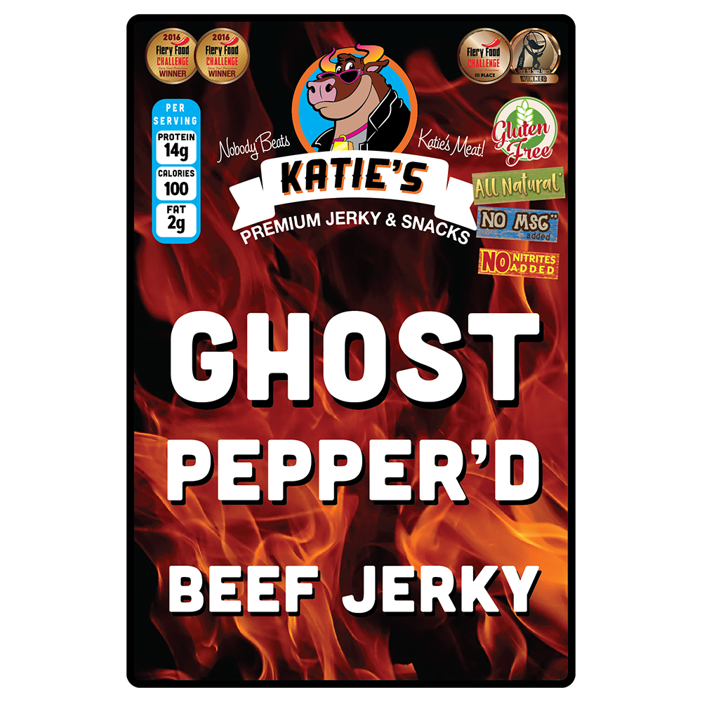 Order Ghost Peppered Beef Jerky food online from Katie Snack Foods store, Hilliard on bringmethat.com