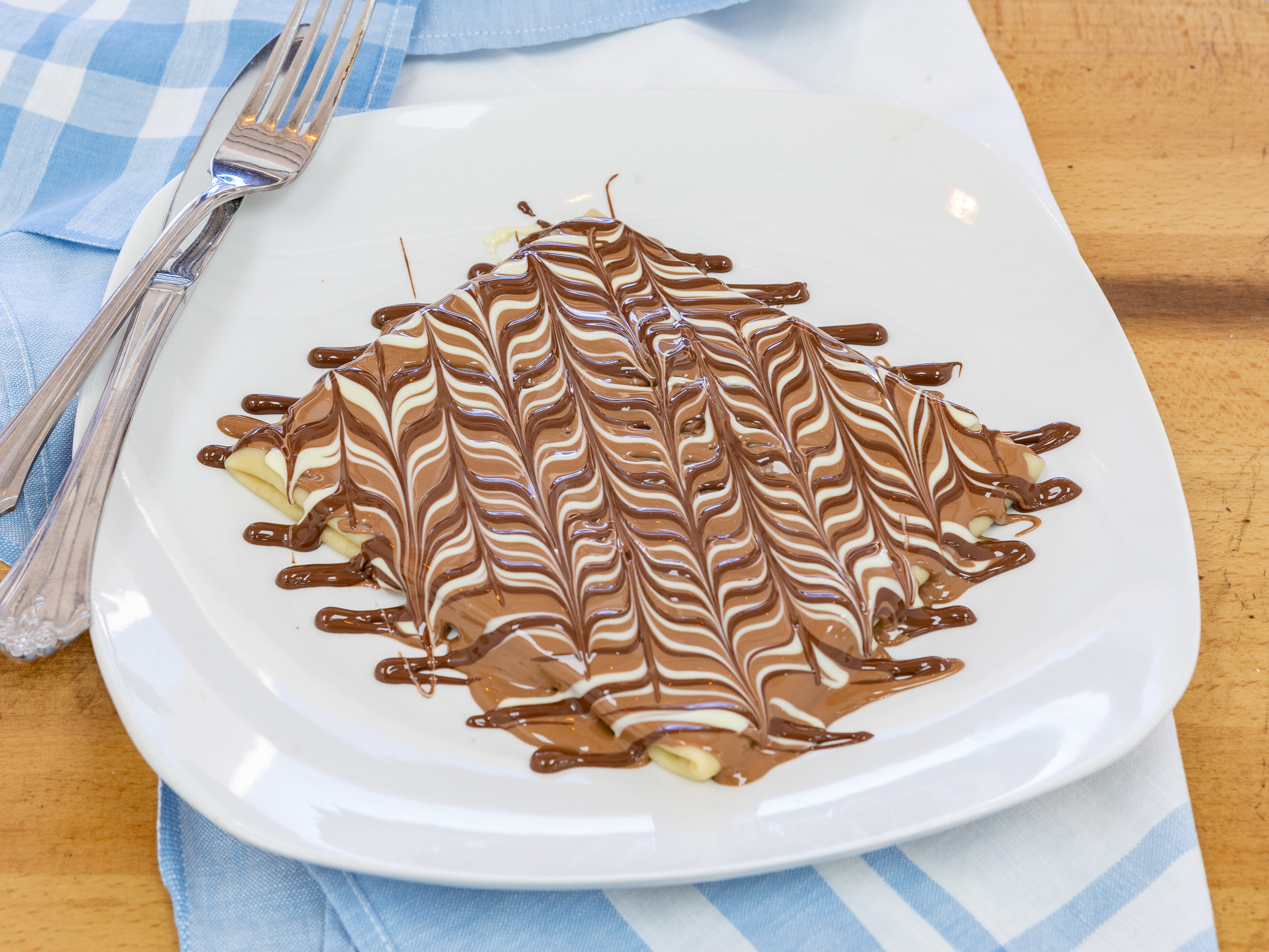 Order Chocolate Drizzle Waffle food online from Just A Waffle store, Baton Rouge on bringmethat.com