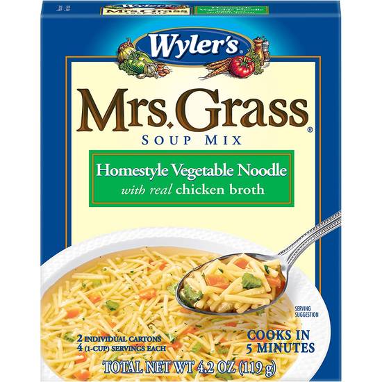 Order Wyler'S Mrs. Grass Noodle Soup Mix food online from Exxon Food Mart store, Port Huron on bringmethat.com