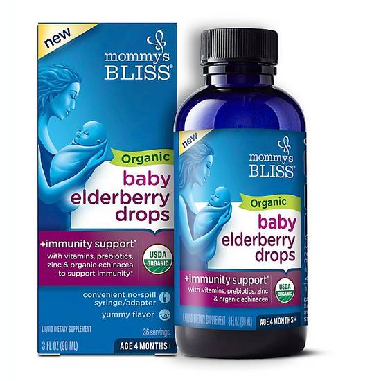 Order Mommy's Bliss® 3 fl. oz. Organic Baby Elderberry Drops food online from Bed Bath & Beyond store, Daly City on bringmethat.com