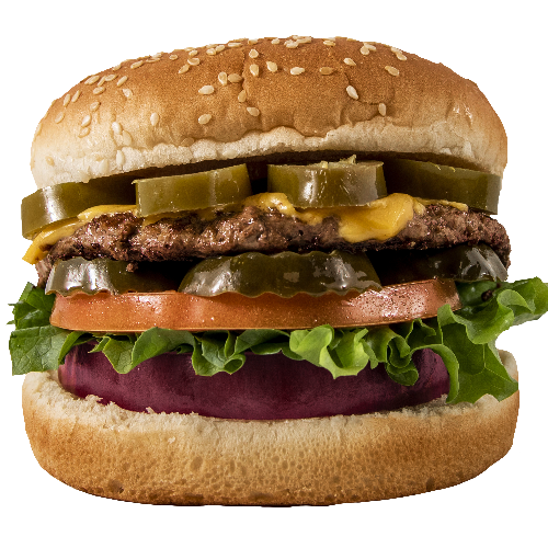 Order 7. Jalapeno Cheese Burger food online from Frosty King store, Modesto on bringmethat.com