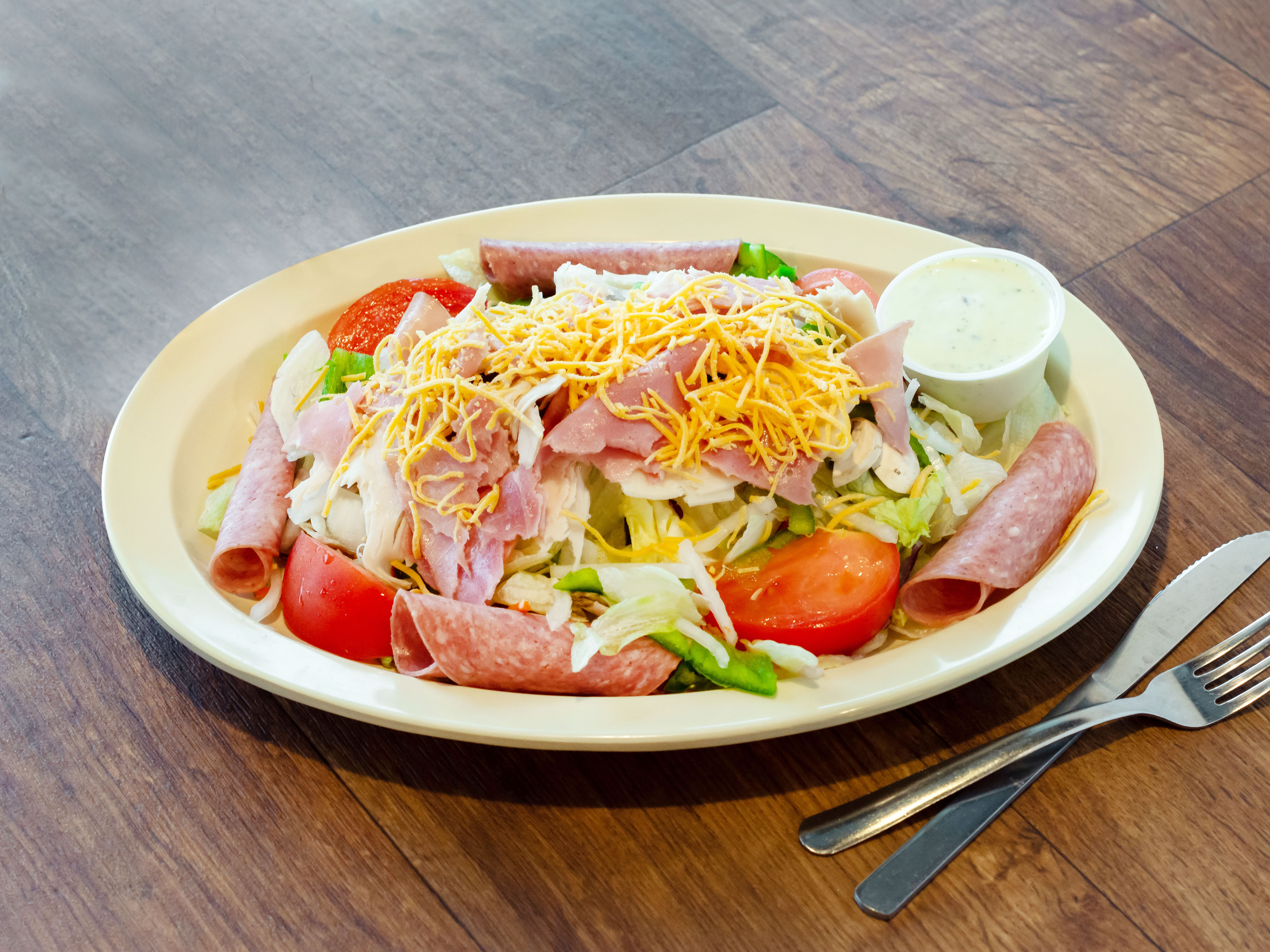 Order Chef Salad food online from Bellacino's pizza & grinders (central) store, Richmond on bringmethat.com