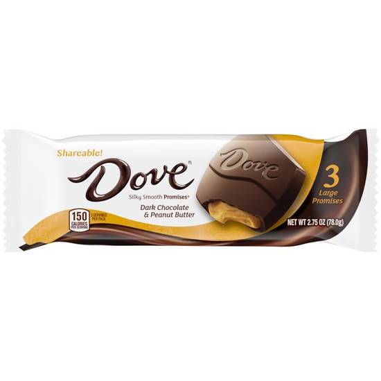 Order Dove Large Promises Dark Chocolate Peanut Butter Candy food online from Exxon Food Mart store, Port Huron on bringmethat.com